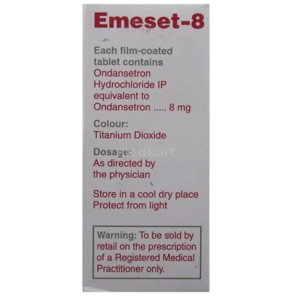 emset 8mg tablet 10's